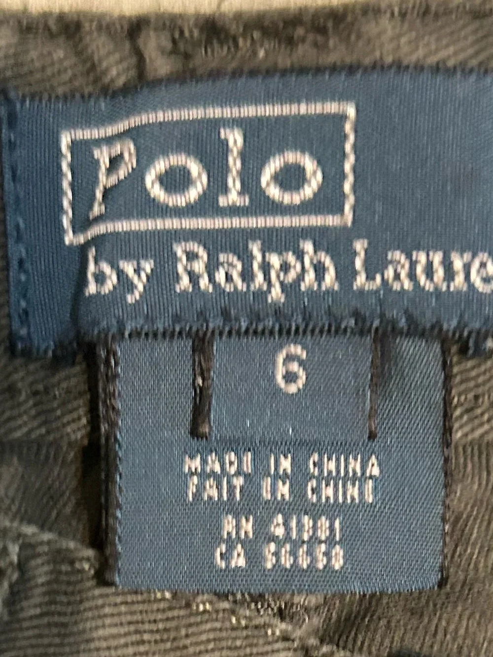 Polo Ralph Lauren Dark Green Boy’s Cotton Button-Front Jeans/Pants 6
